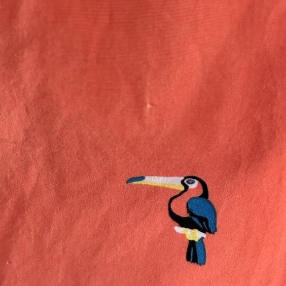 Matix Boys Orange Toucan Short Sleeve Button Up Shirt, Sz Large - Picture 14 of 14